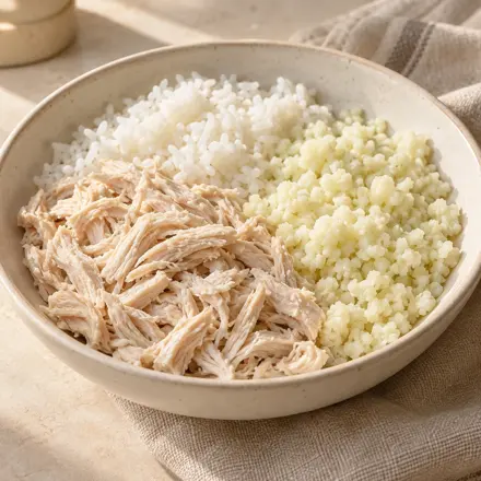 Pollo con arroz y coliflor Pollo con arroz y coliflor