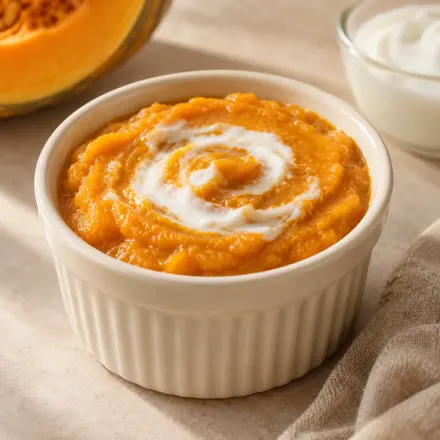 Calabaza cremosa con yogur