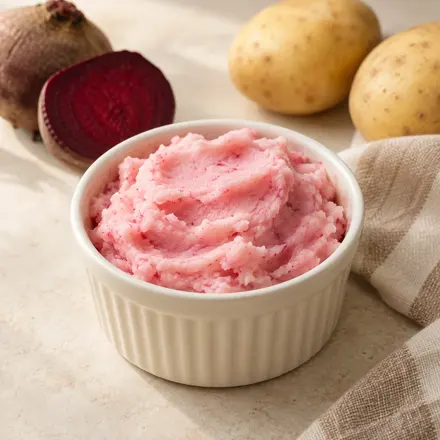 Puré rosado de papa Puré rosado de papa